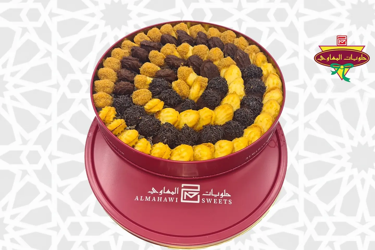 علبة كف الدب معدن دائري صغير