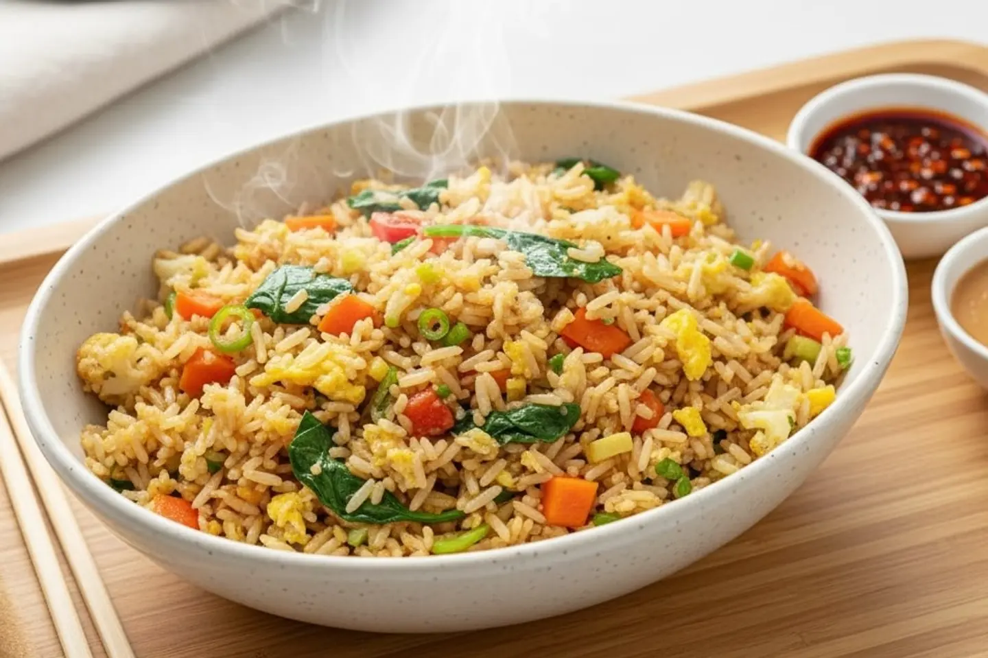 أرز مقلي بالبيض