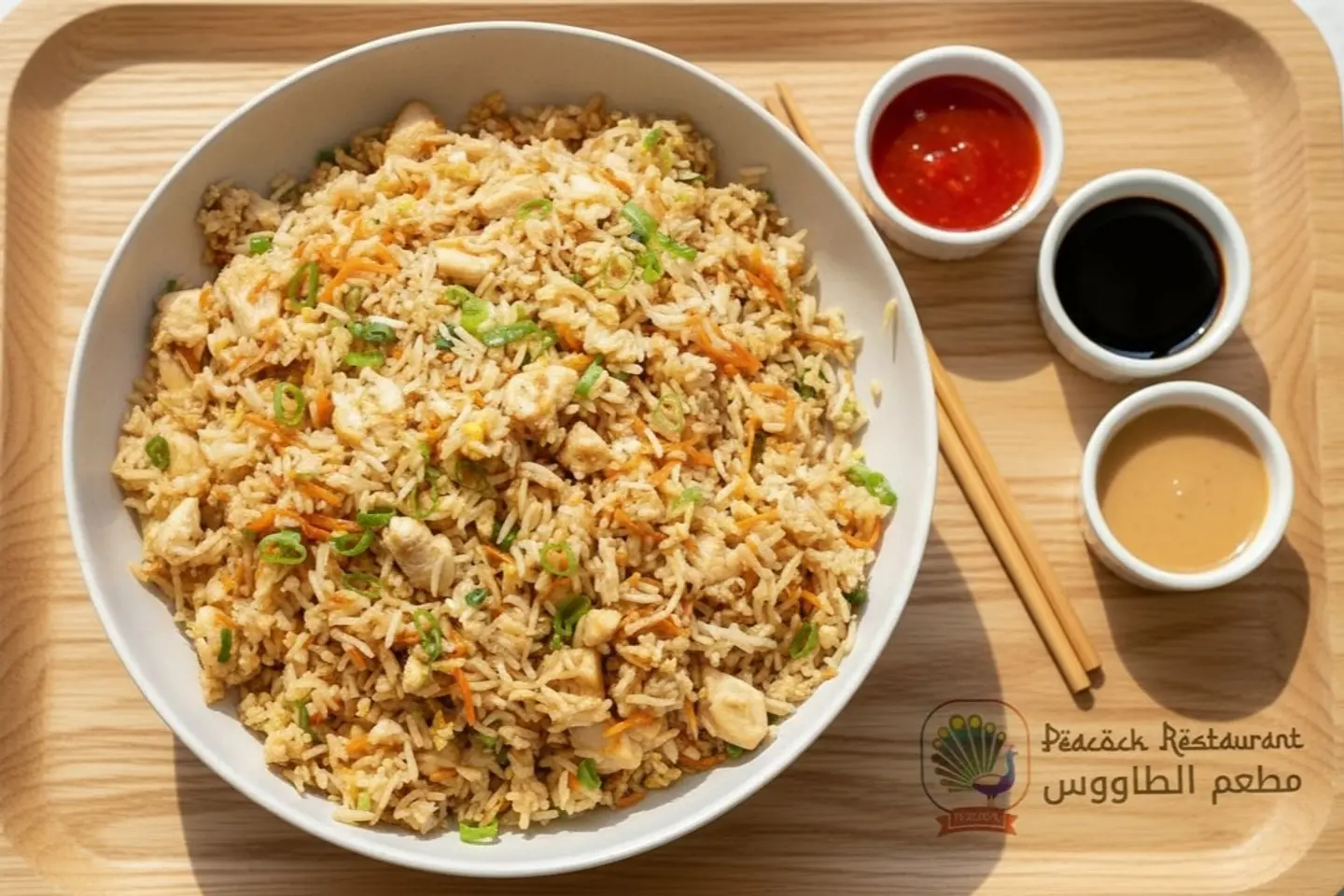 أرز مقلي بالدجاج