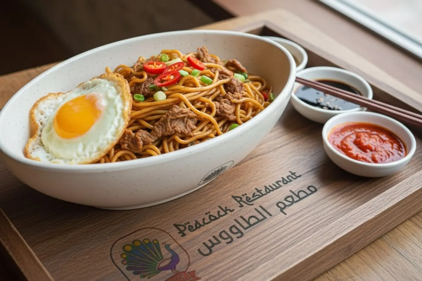 نودلز طرية باللحم