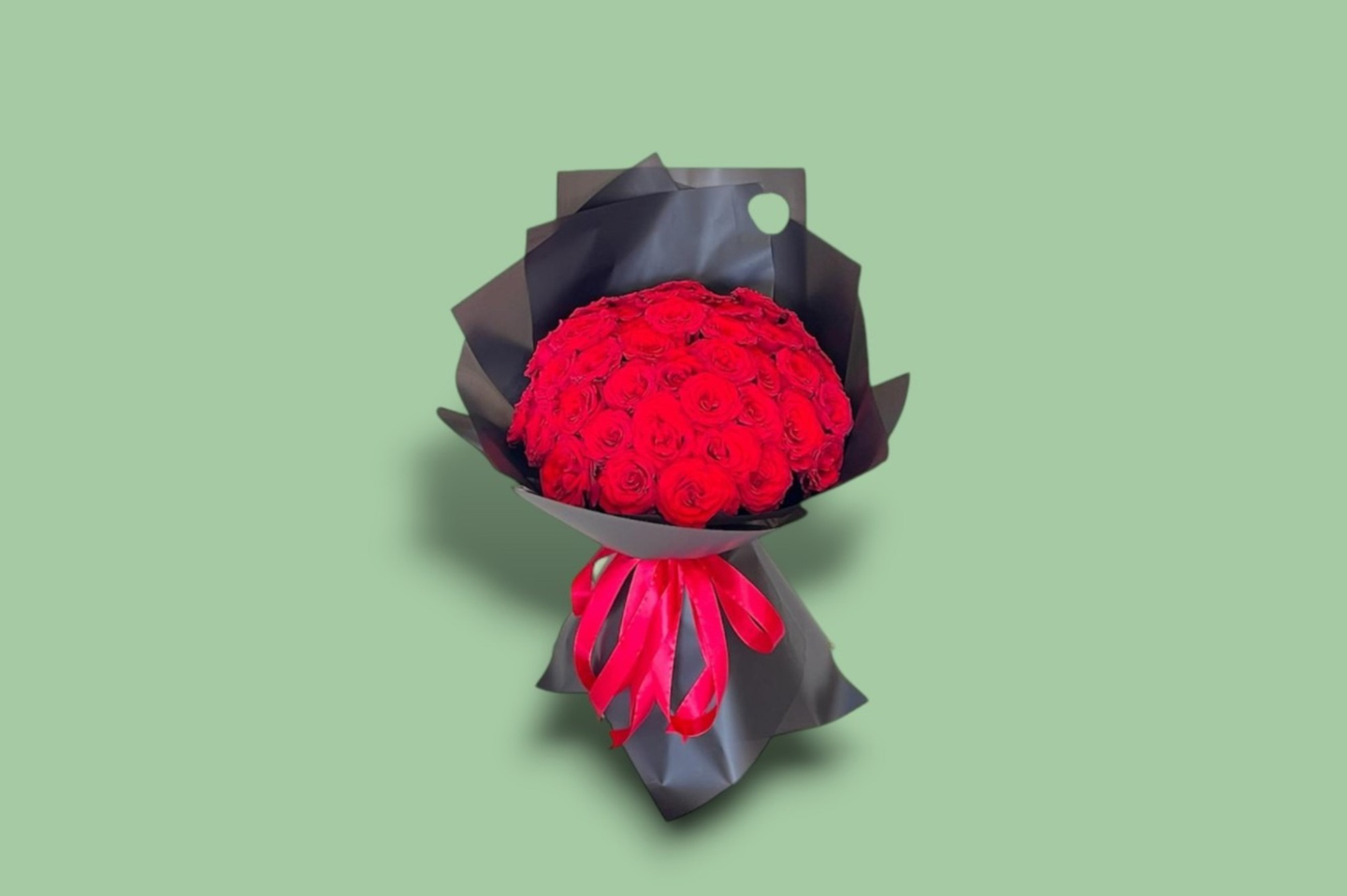 Dark Red Rose Single Bouquet 54