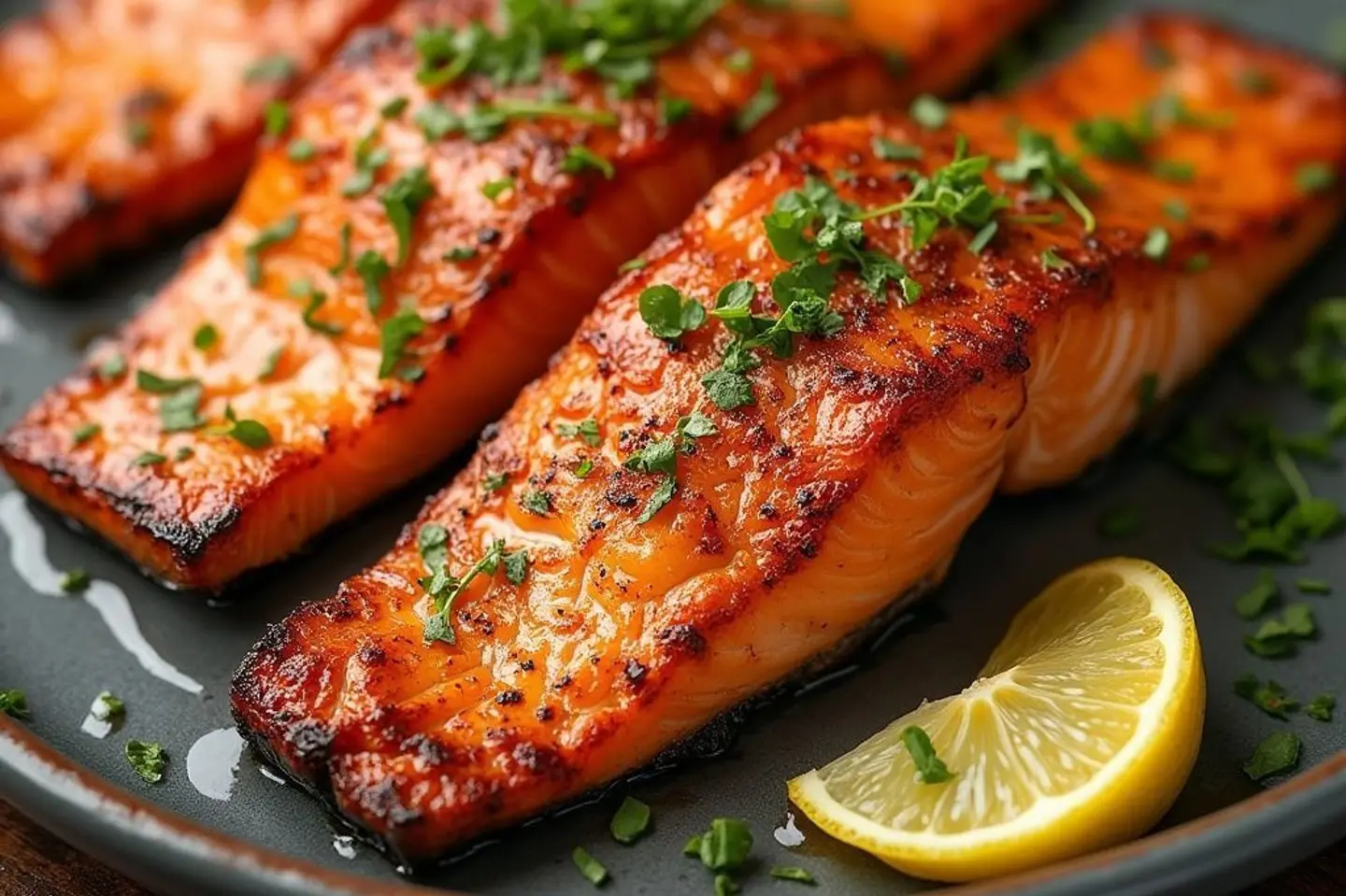 قطعه فيلية سالمون مع الأرز