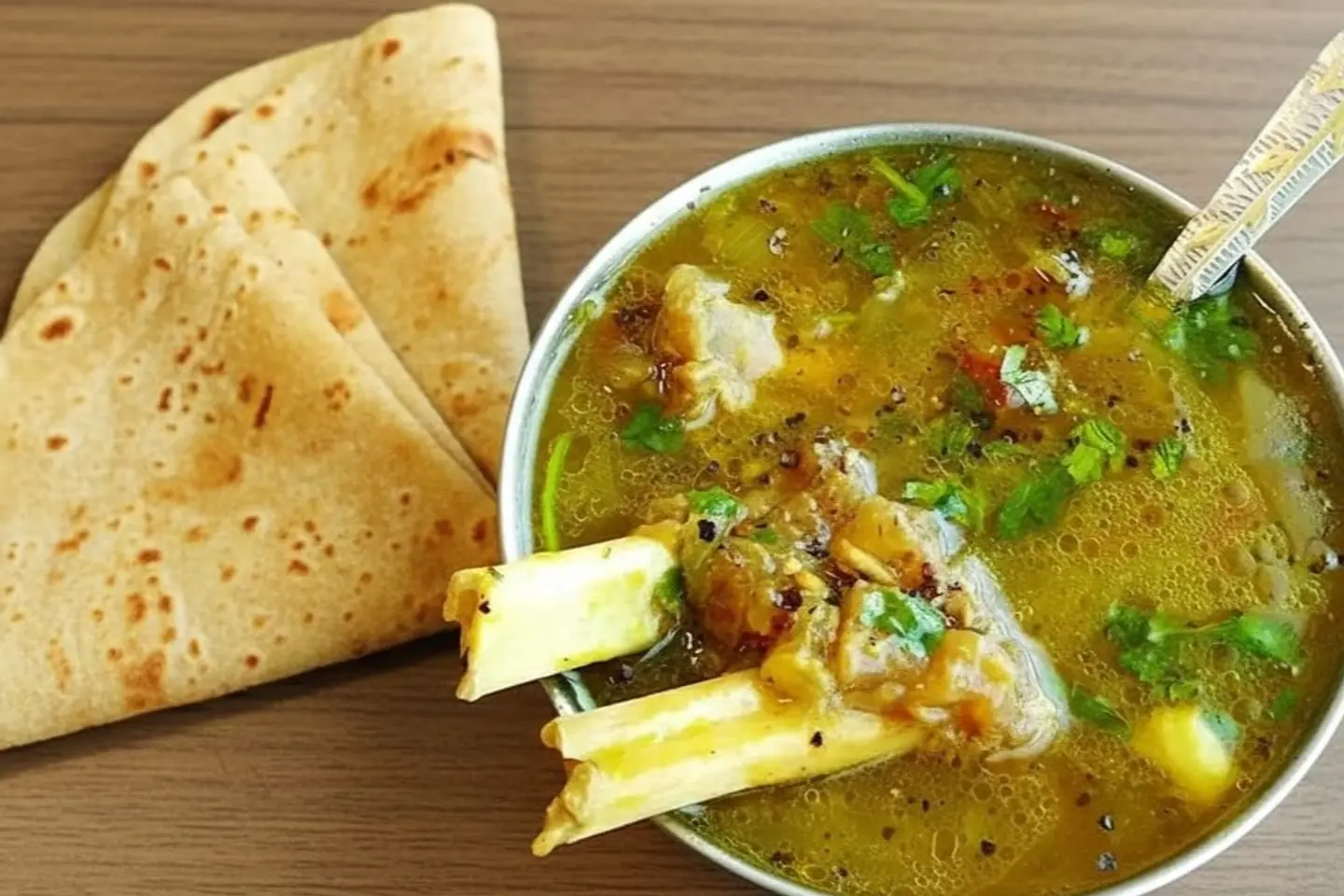 Paya Attukal Soup   Non Oily Our Special With Two Chapati