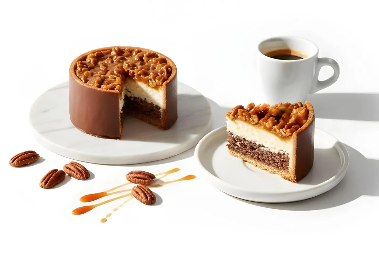 ميني كيك البسكويت البيكان كراميل