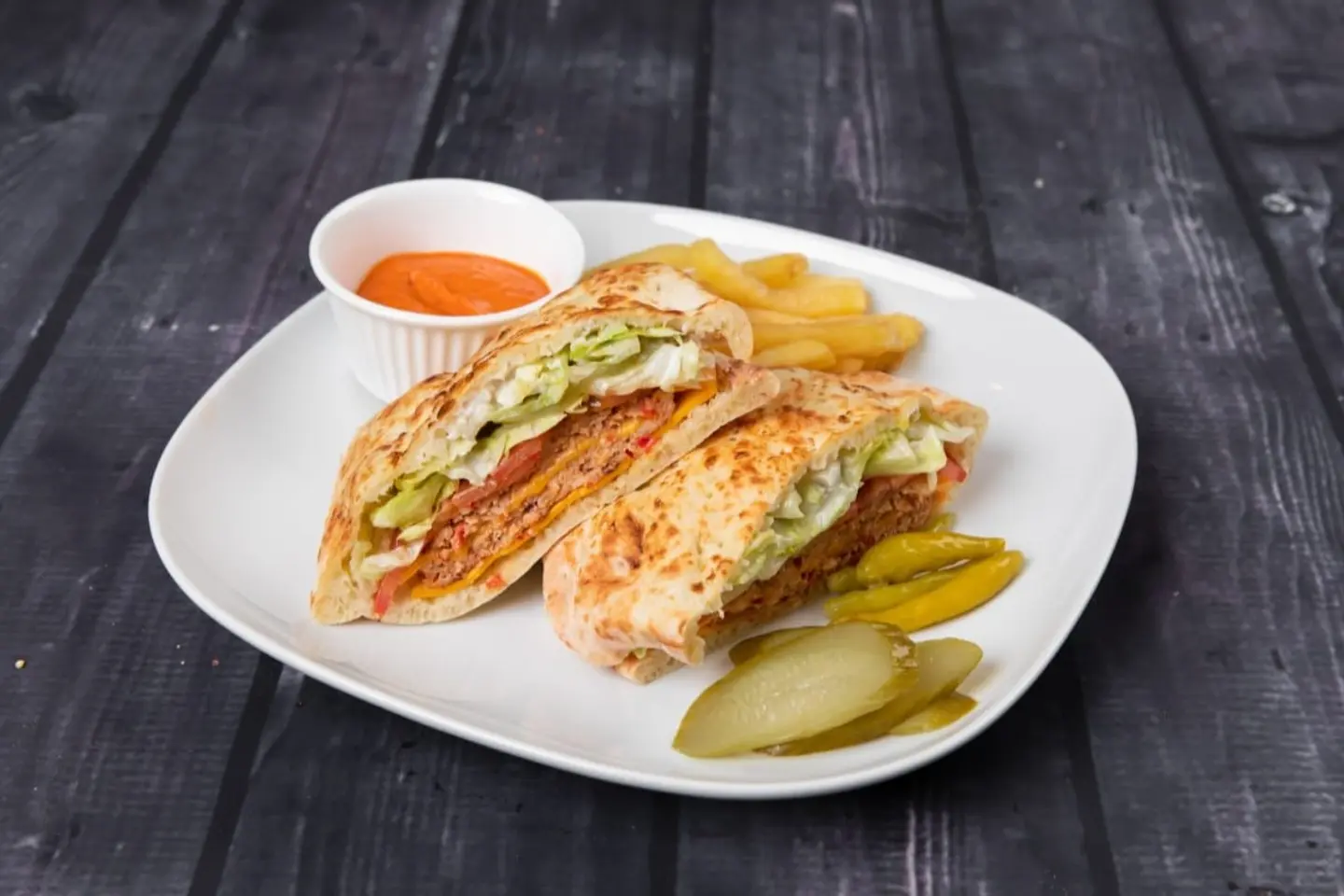 Chicken Gyro Sandwich With Cheese Turkish