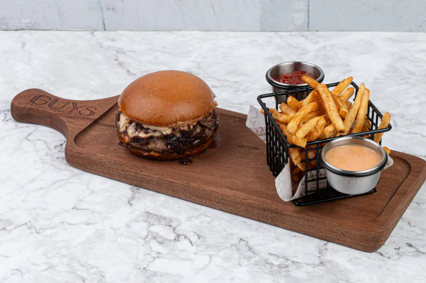 Beef Burger With Cherry Sauce