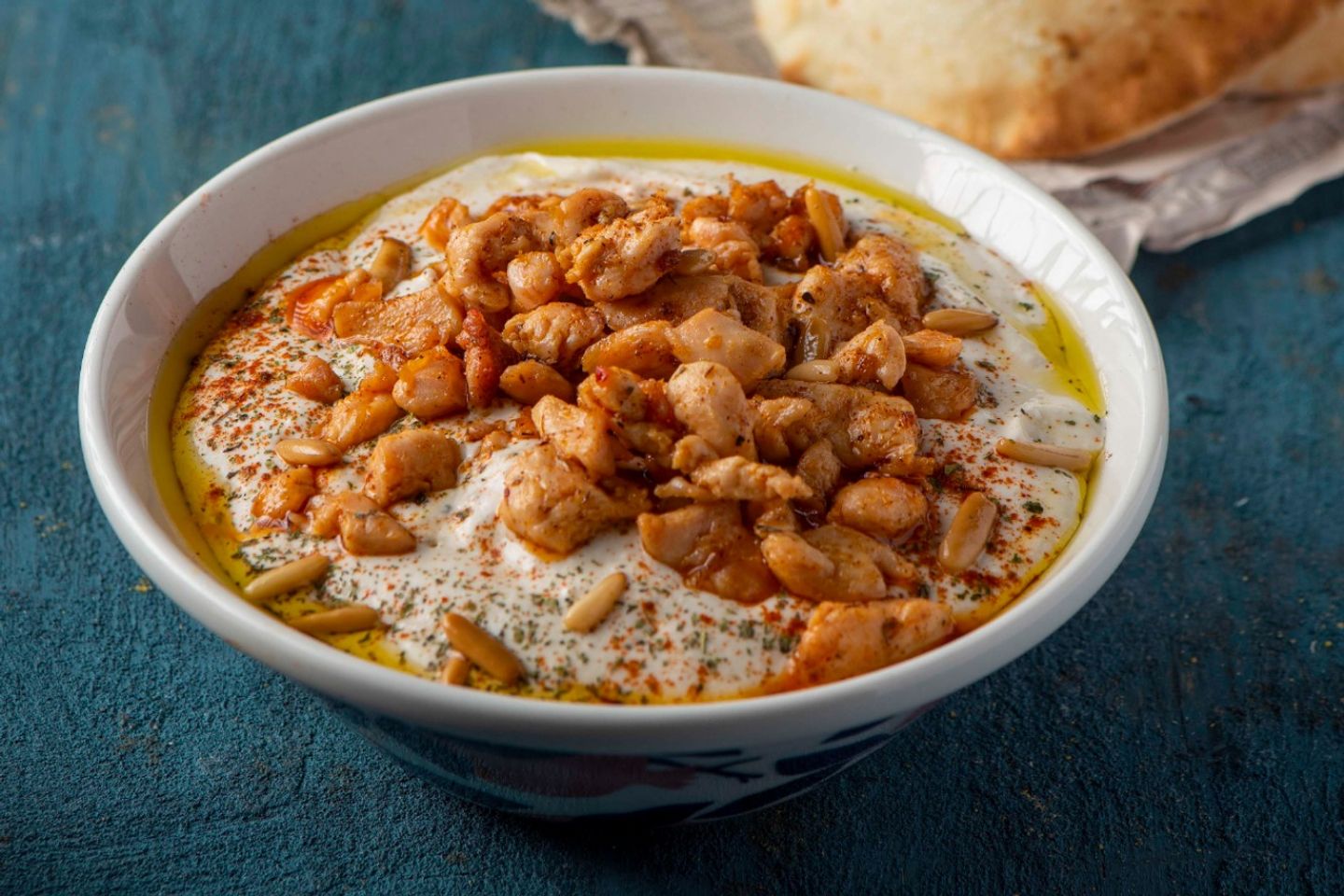 فتة دجاج