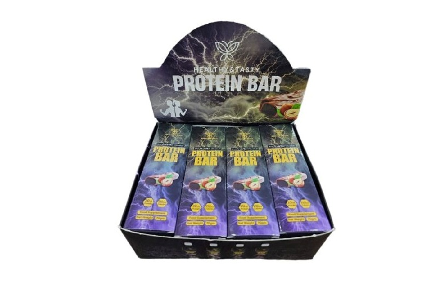 Chocolate Protein Bar Contains 12 Bars