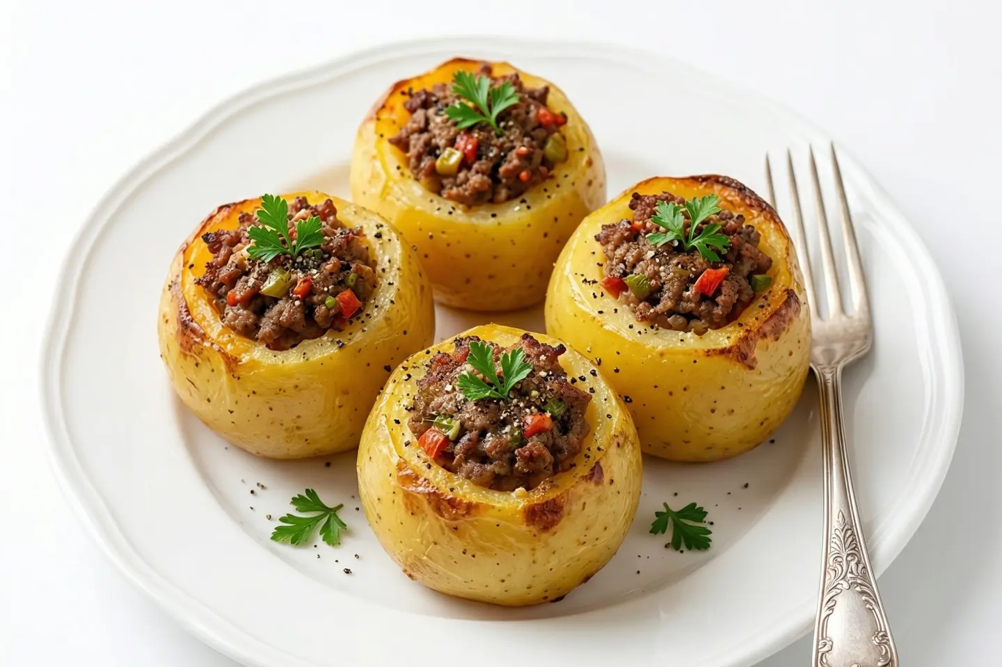 صحن بطاطس محشي