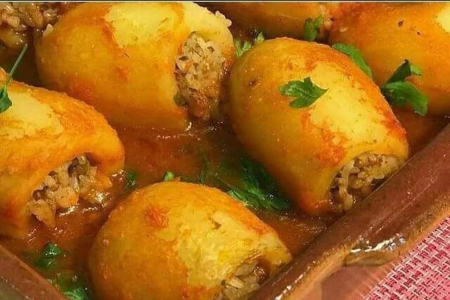 صحن بطاطس محشي