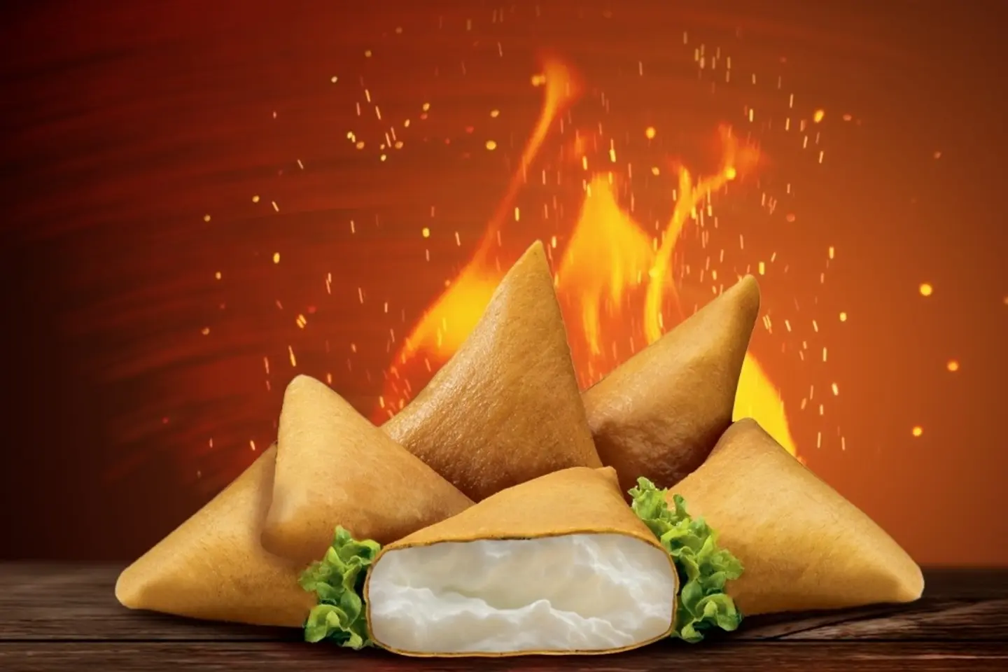 سمبوسة جبنة سائلة