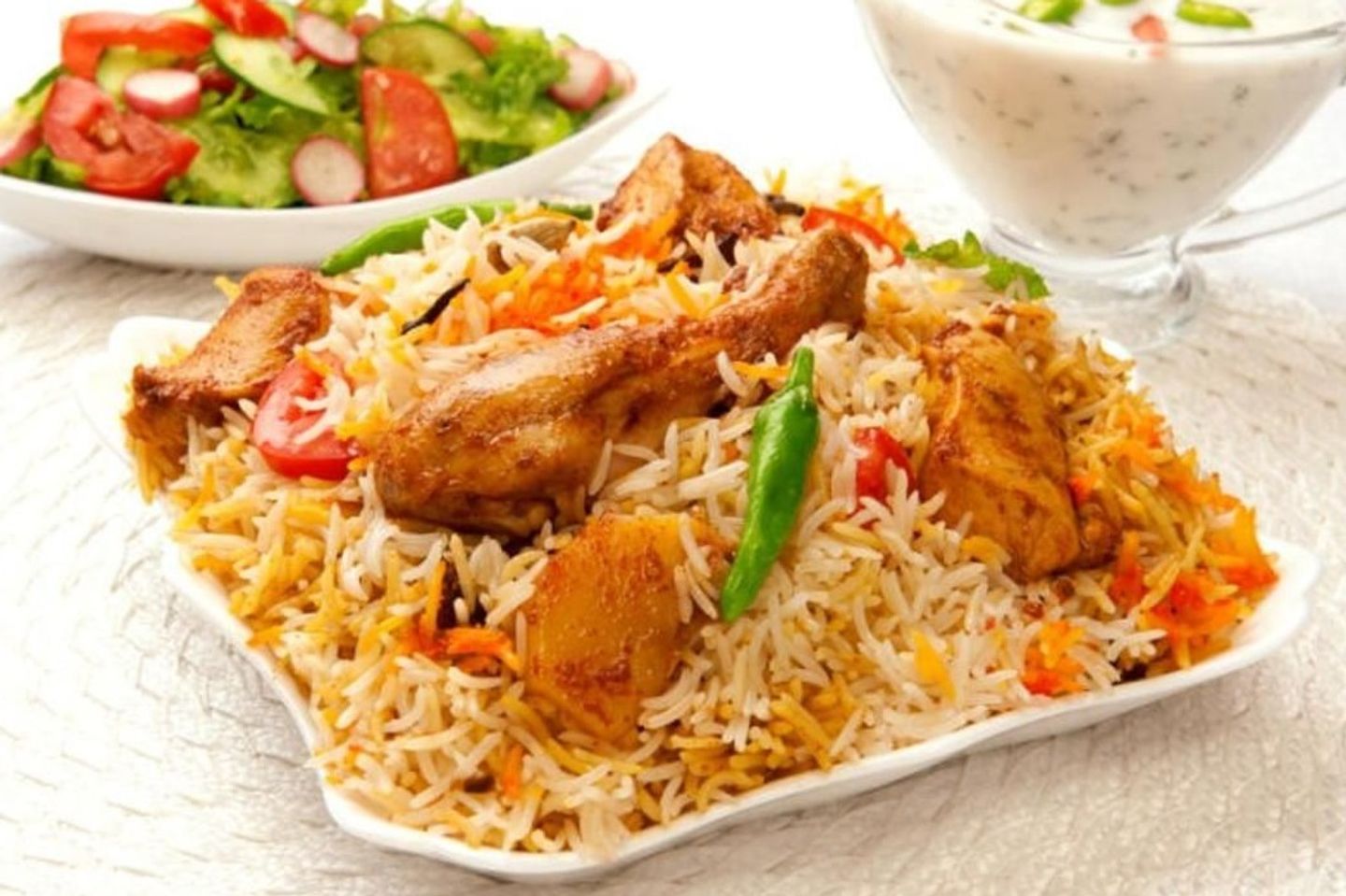نصف دجاج برياني حراق