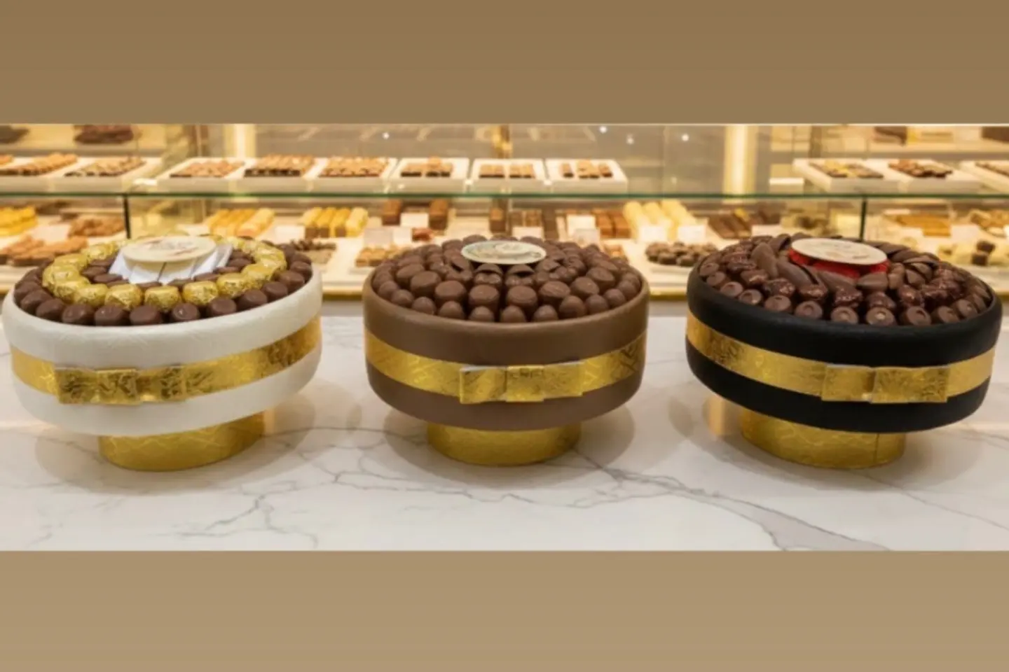 Open Christmas Chocolate Tray