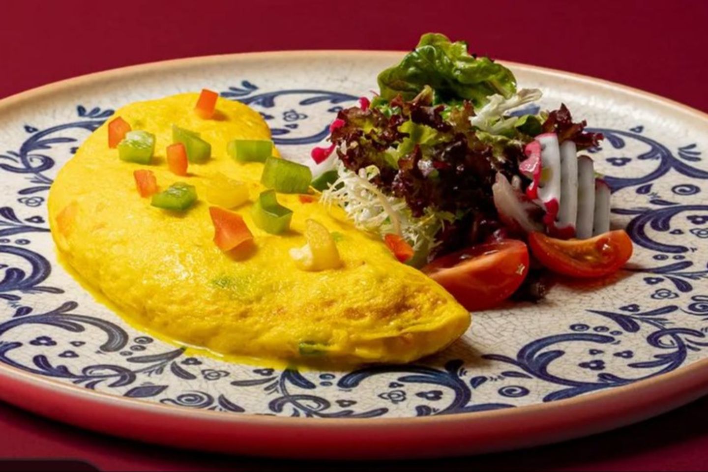Omelette Cheese And Vegetables