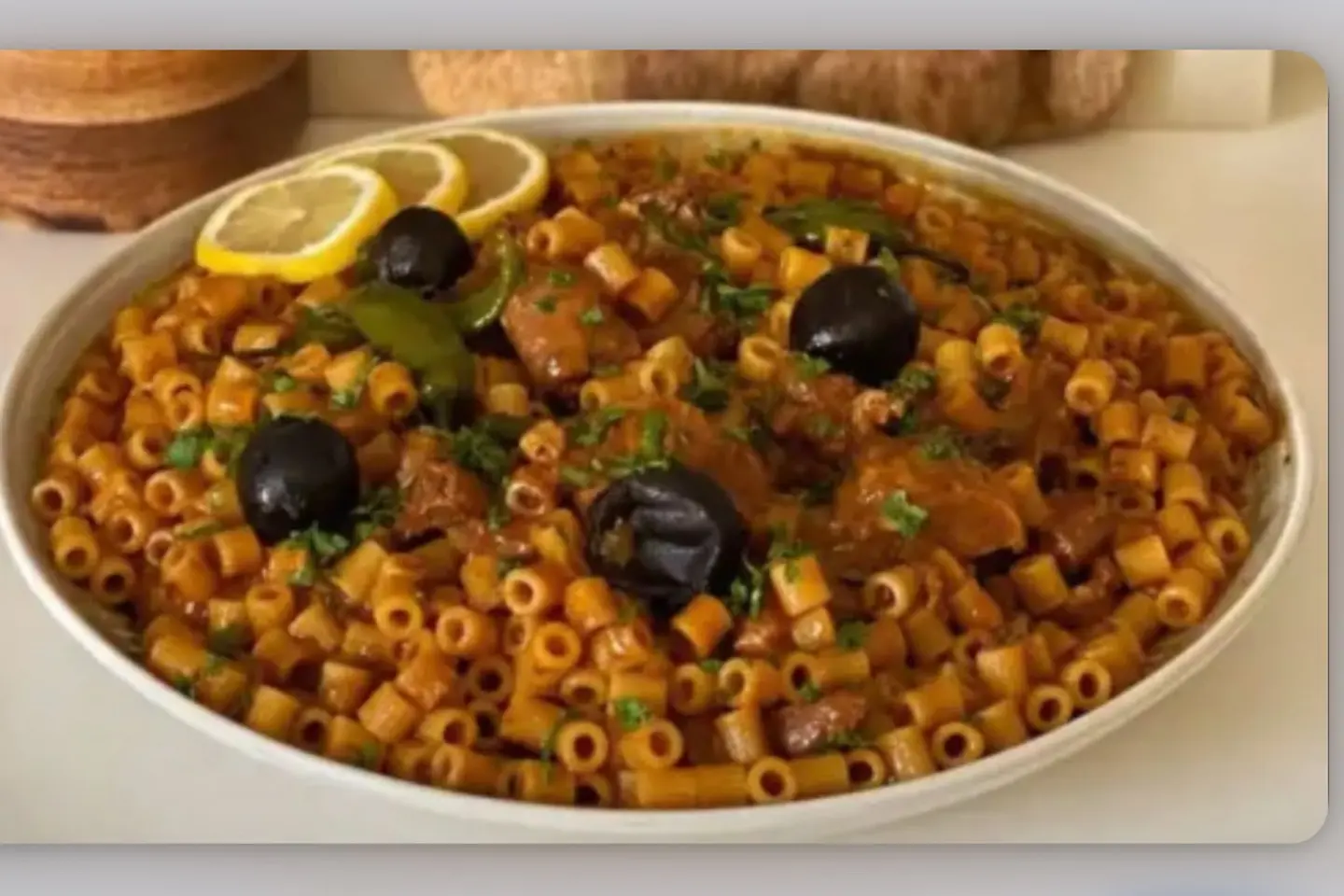 مكرونه لحم حاشي