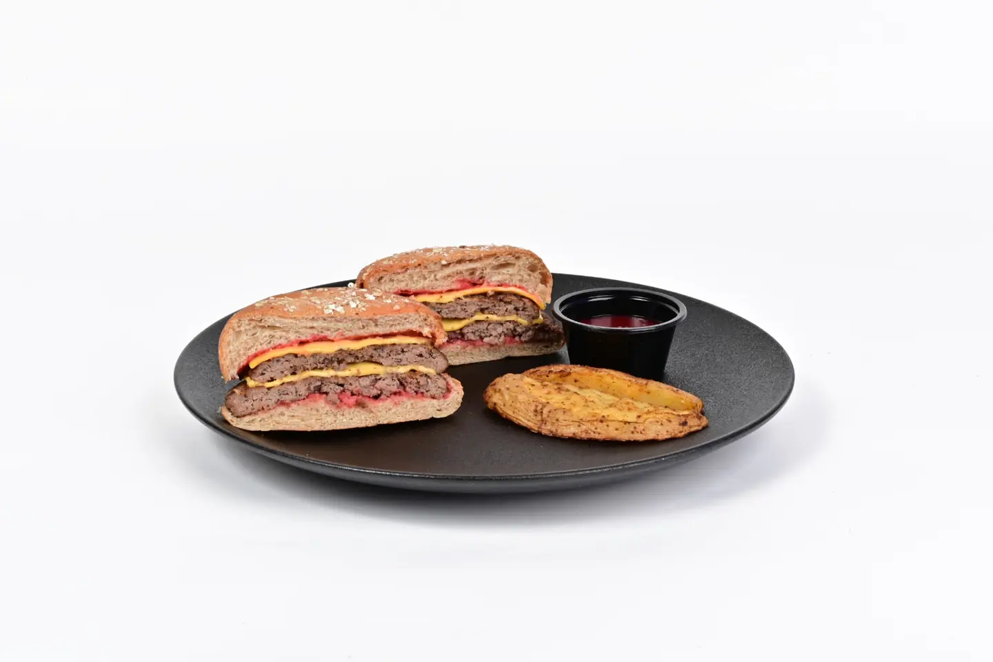 Beef Burger With Cherries