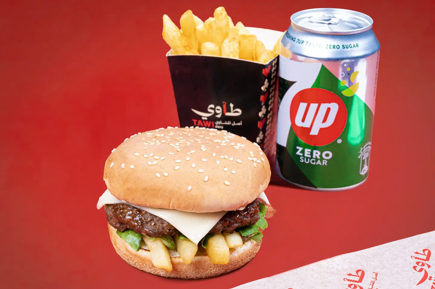 وجبة برجر لحم