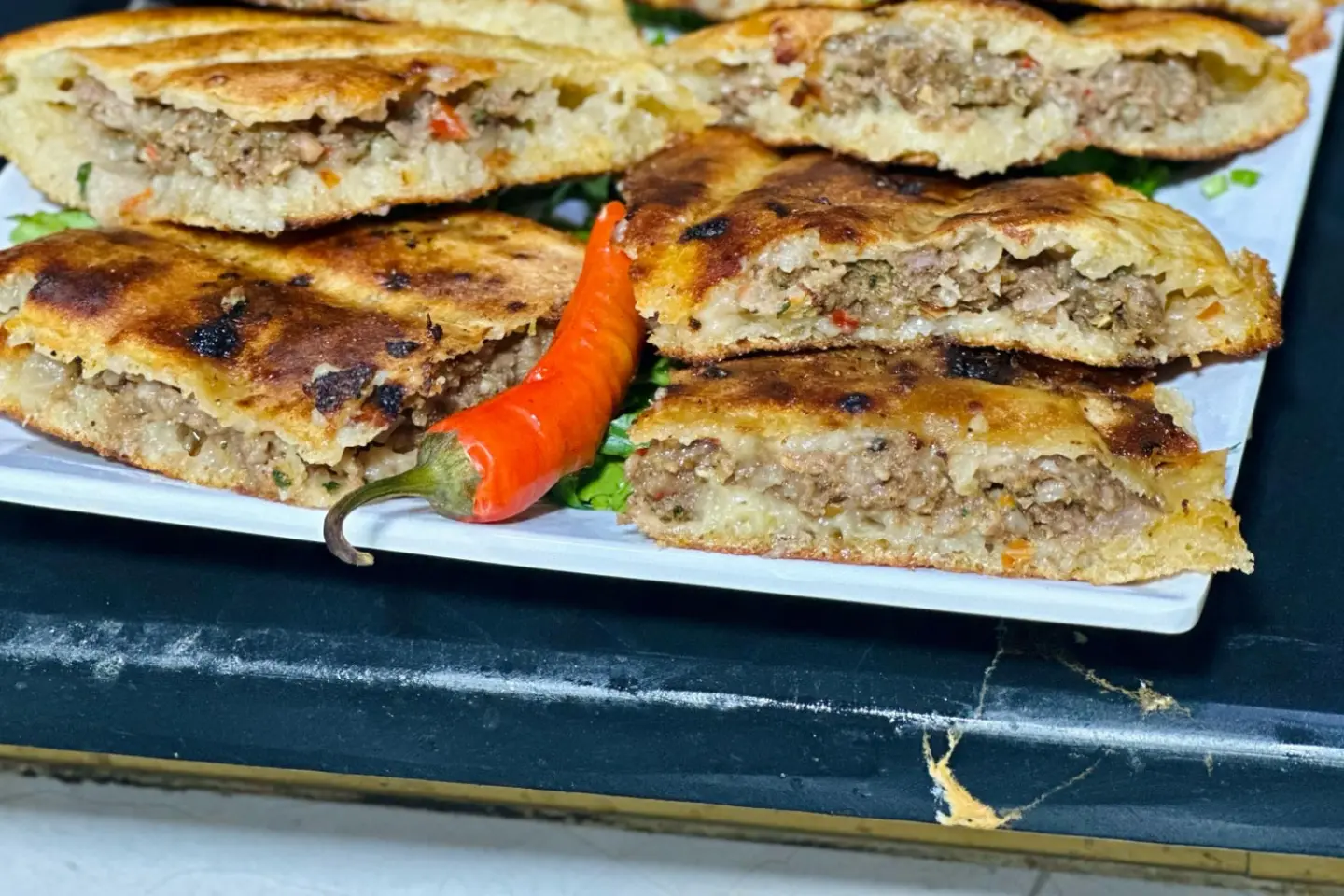 Mixed Hawawshi On Charcoal