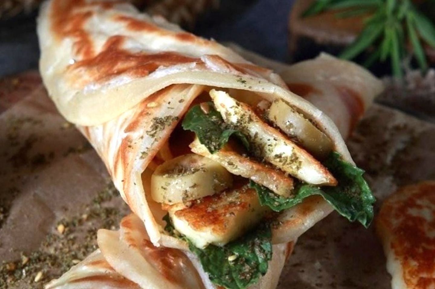 Mixed Halloumi Chapati