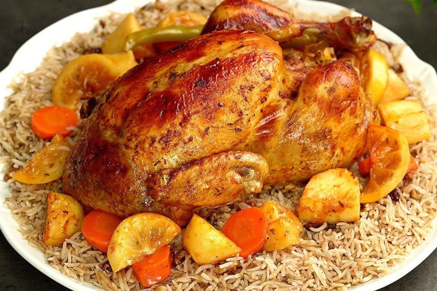 Country Chicken Stuffed With A Mixture Rice And Soup