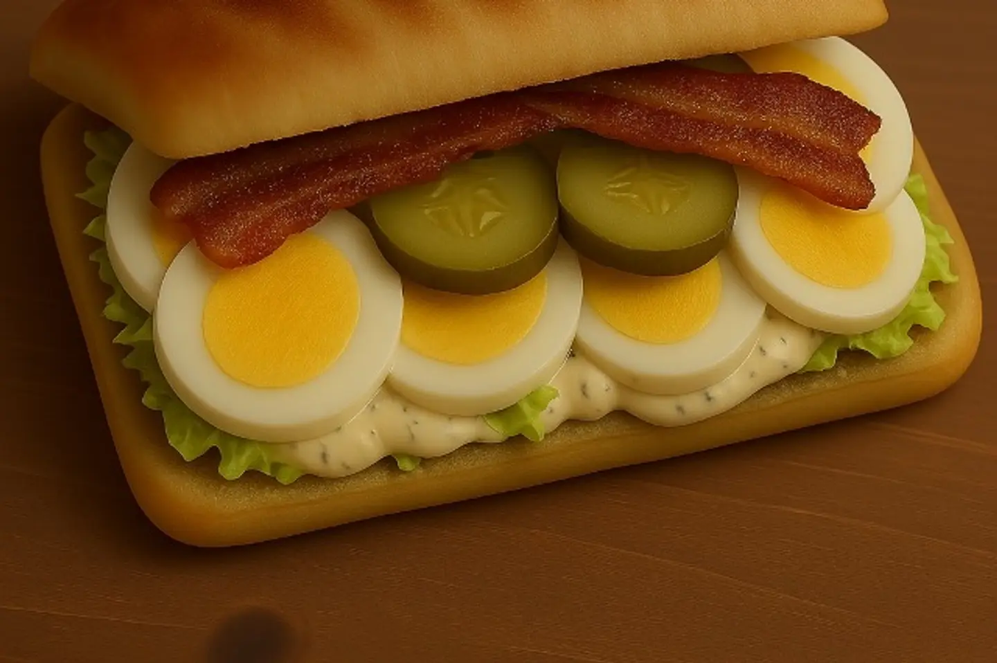 ساندويش البيض المسلوق