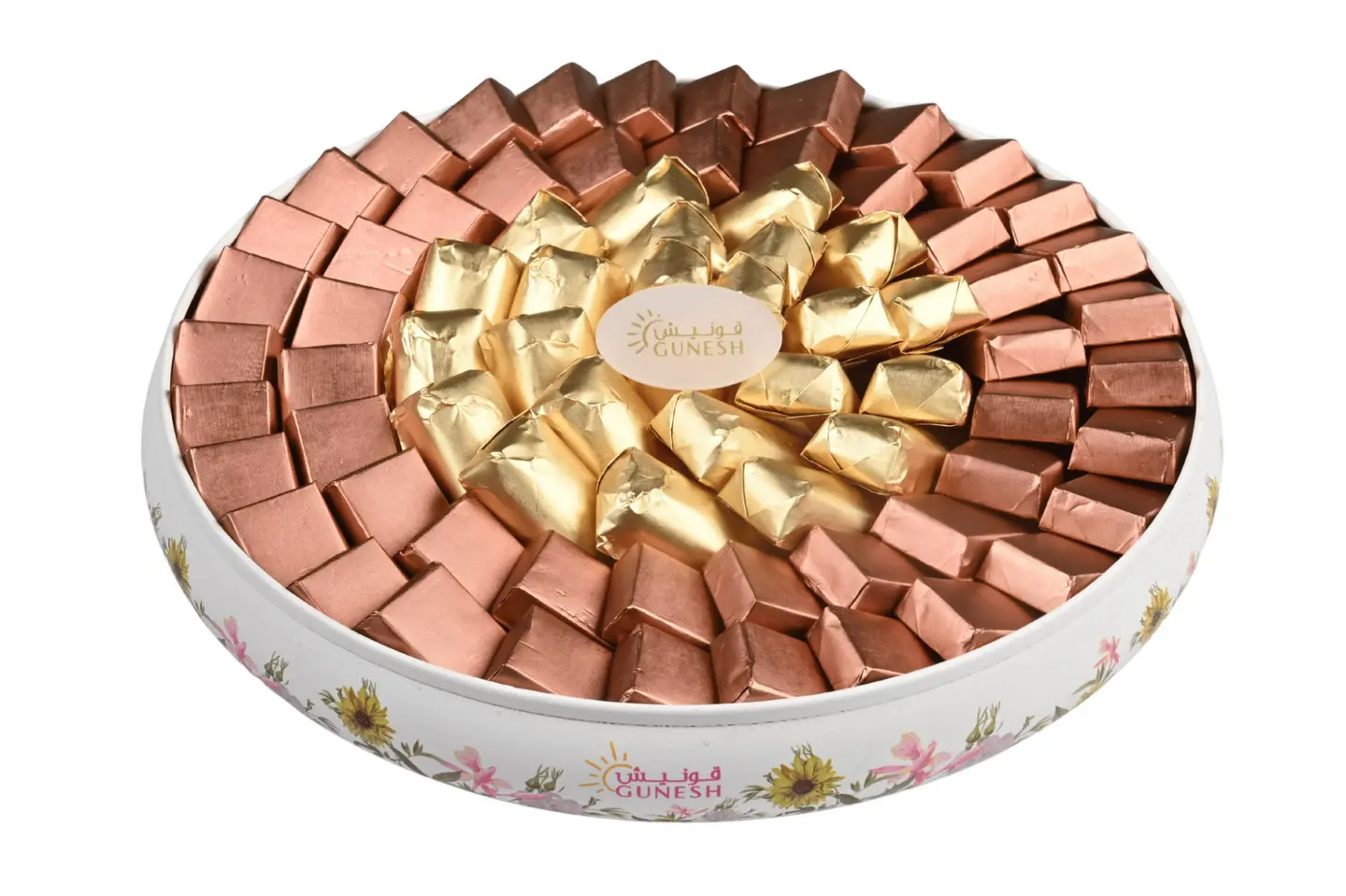 Hazelnut Croquant And Golden Wafer Filling – White Plate