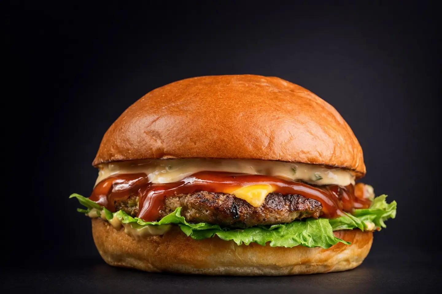 وجبة برجر لحم مع بطاطس مقلية