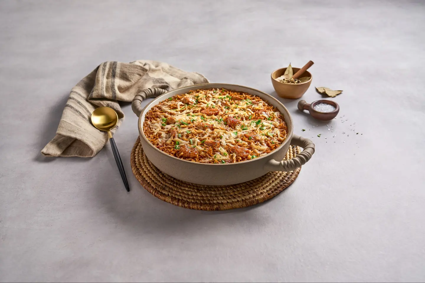 طاسة لحمة جبنة