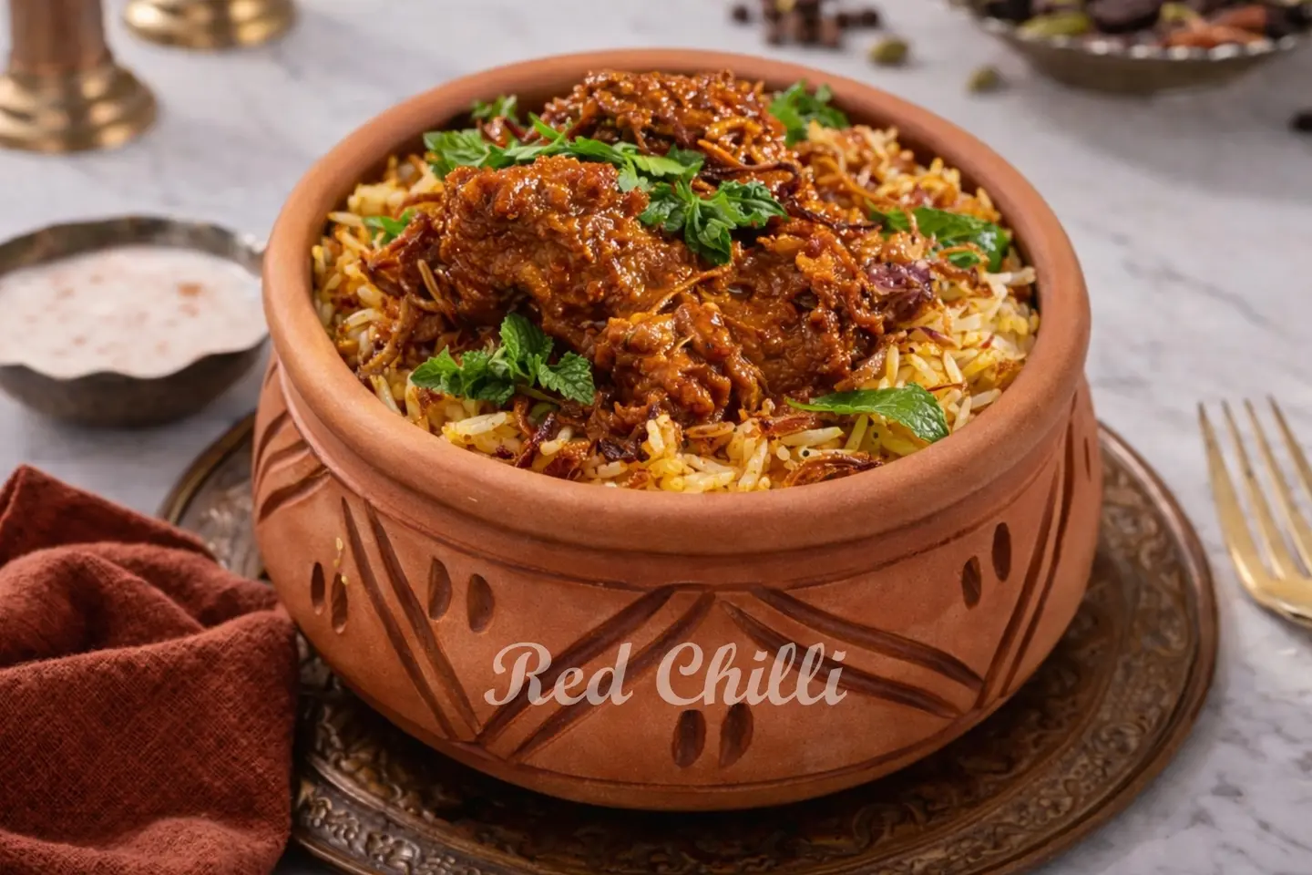 ريد تشيلي لحم برياني