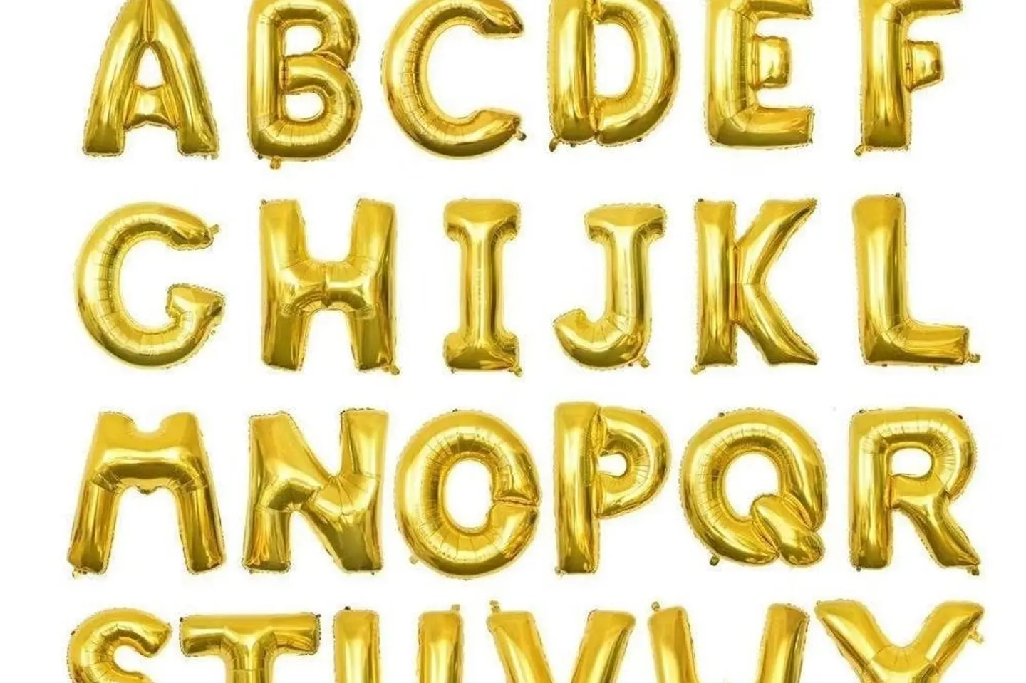 احرف بالإنجليزية معبأه بغاز الهليوم - فضي