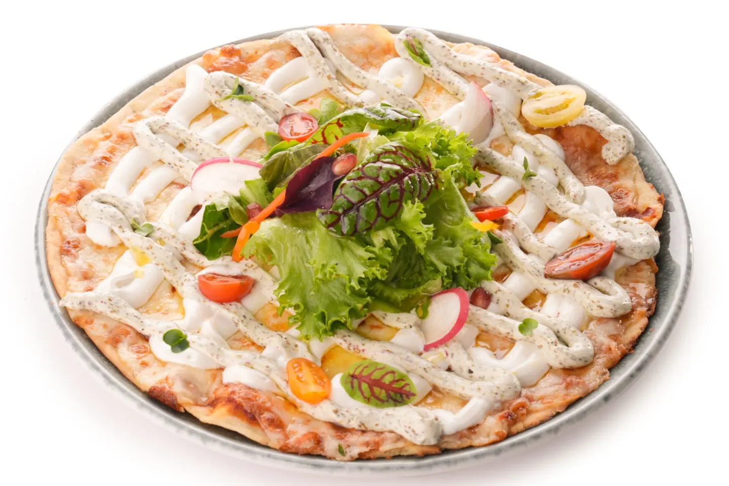 Labneh And Vegetables Manakeesh