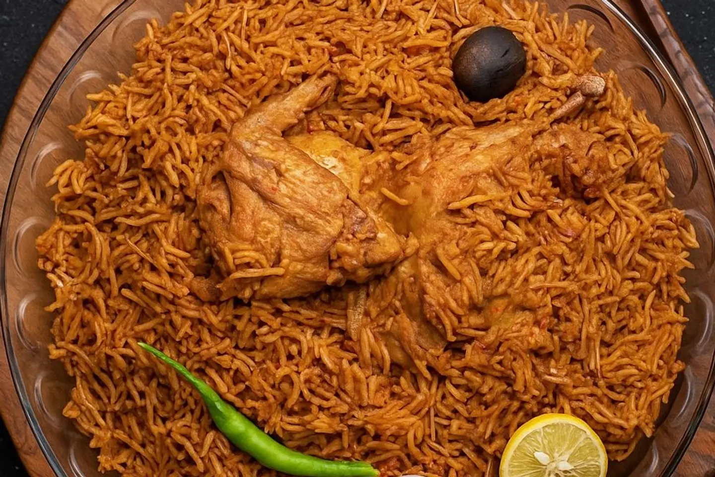 نصف دجاجة مدفون دجاج بدون رز