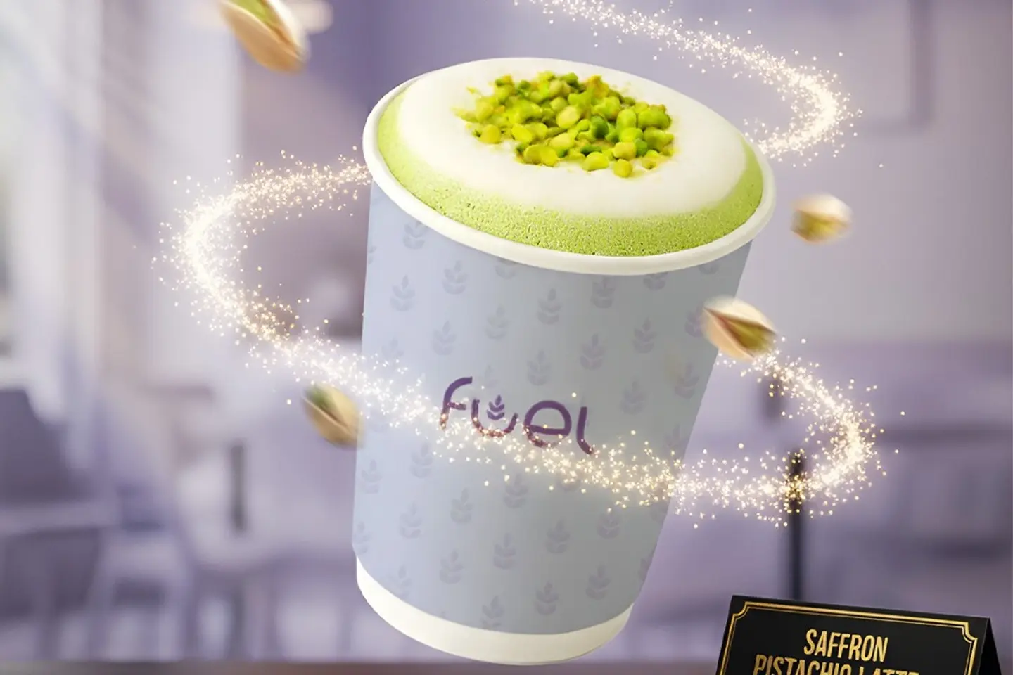 Saffron Pistachio Latte (Hot)