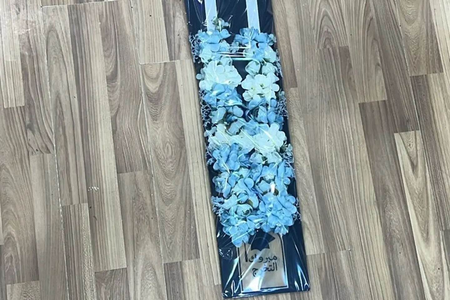 Sky Blue Artificial Rose Necklace