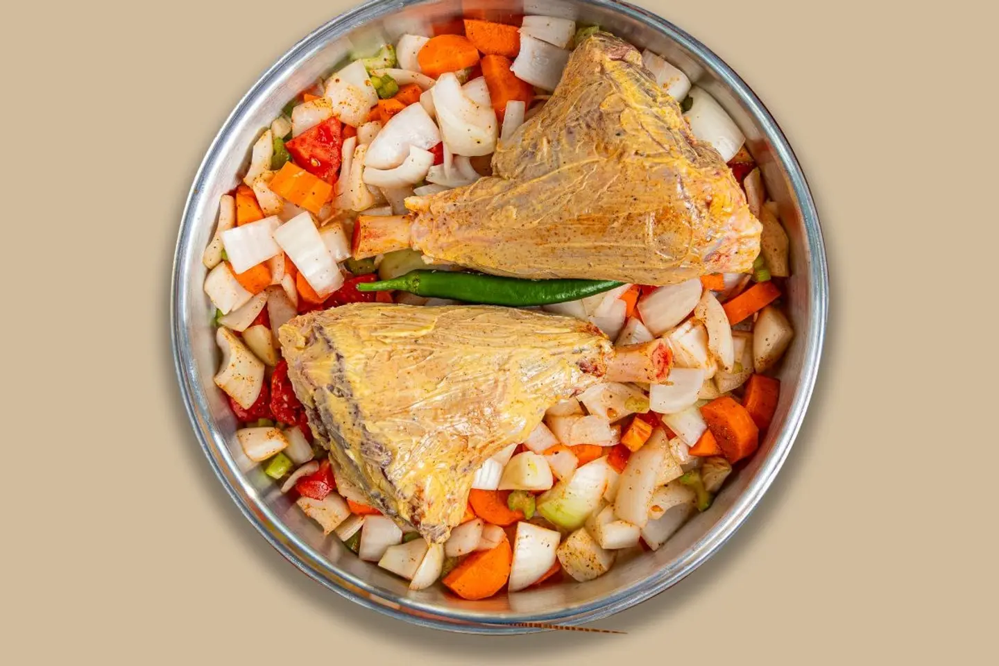 Lamb Shanks With Butter Ready For The Oven