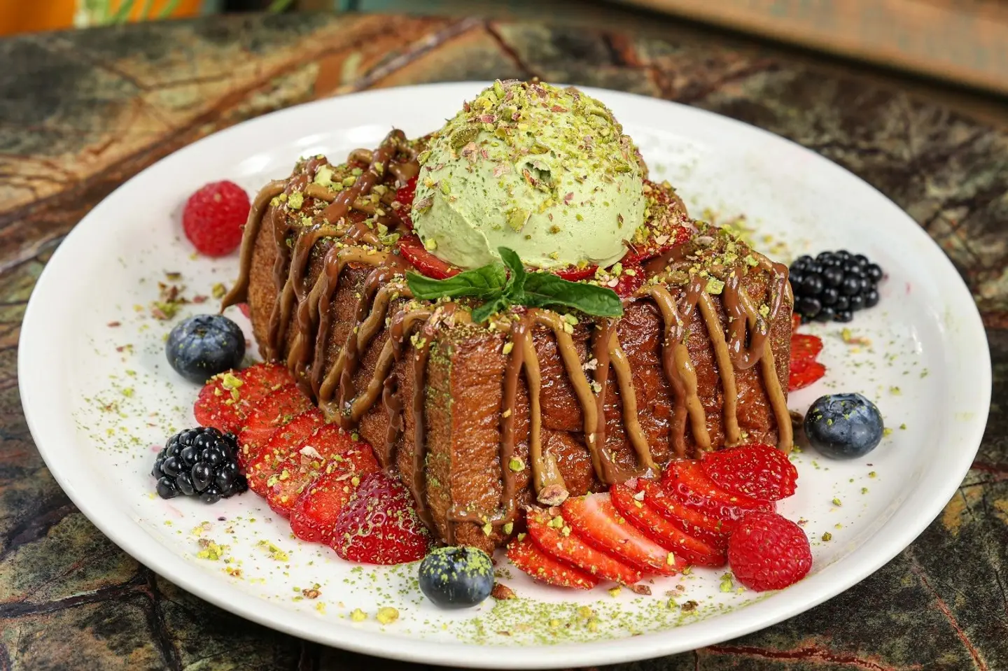 French Toast King Pistachio Gianduja Matcha