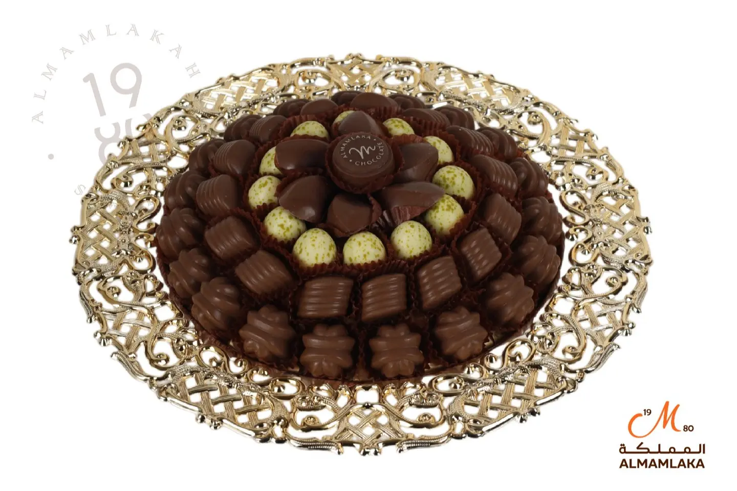 صينية شوكولاته مكشوفه دائرية