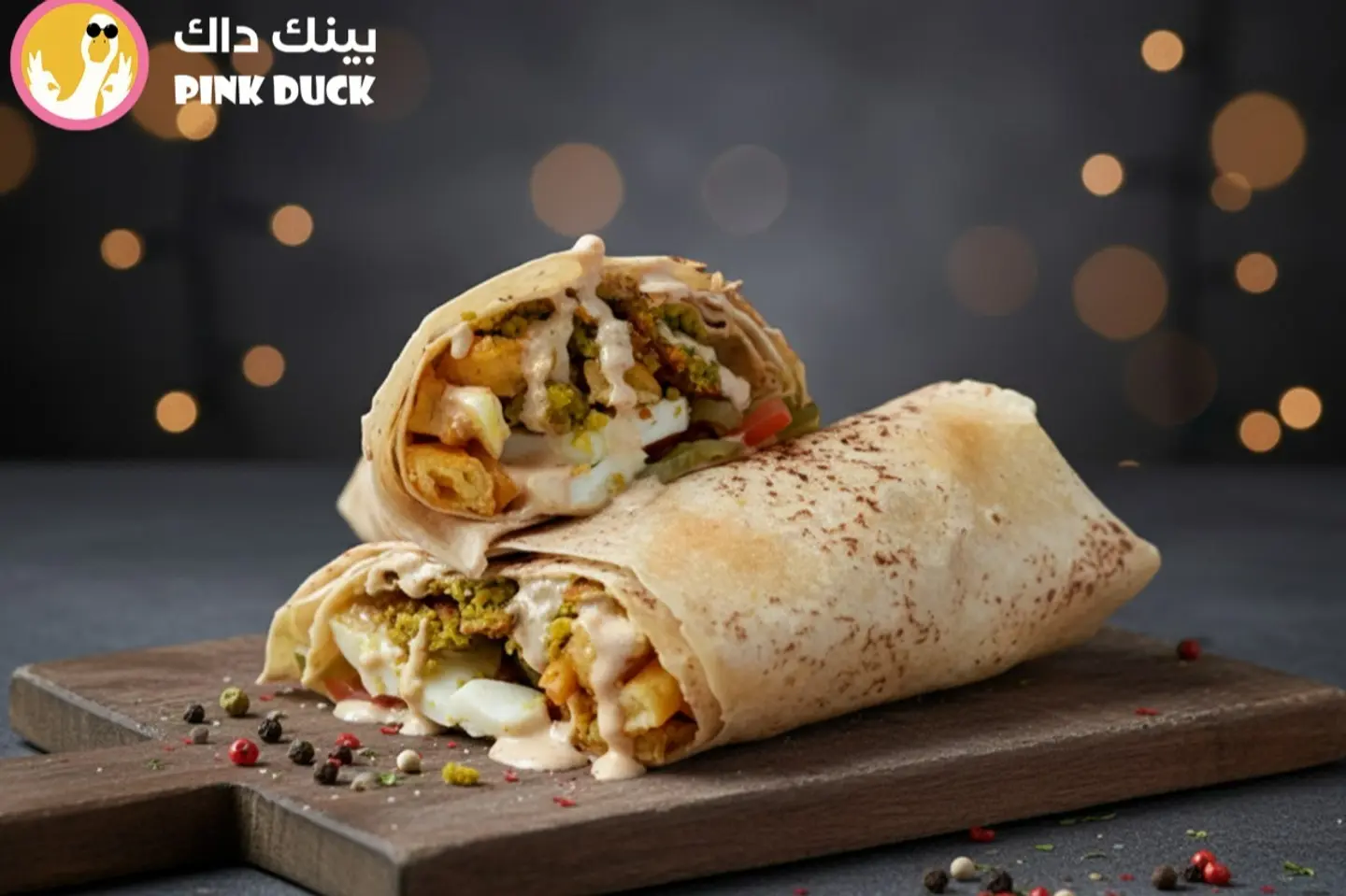 ساندوتش فلافل مع بيض