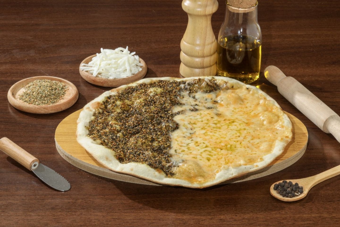 زعتر مع لبنه