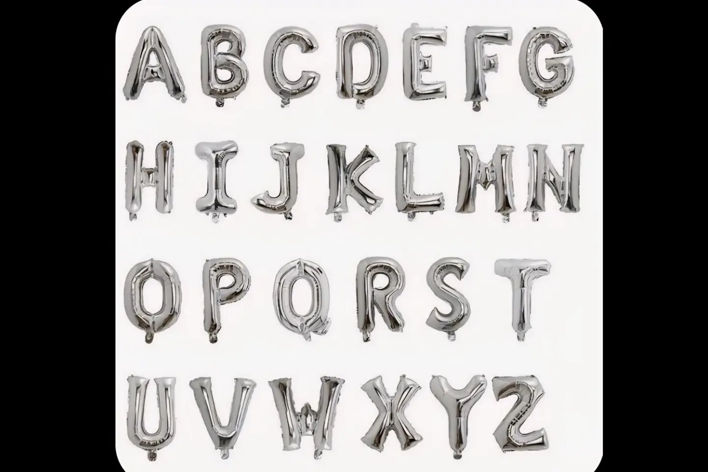 بالون هيليوم حروف فضي