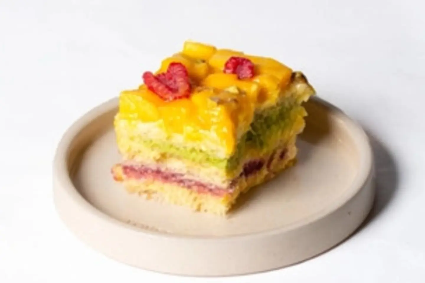 Small Mango Truffle Cake Raspberry
