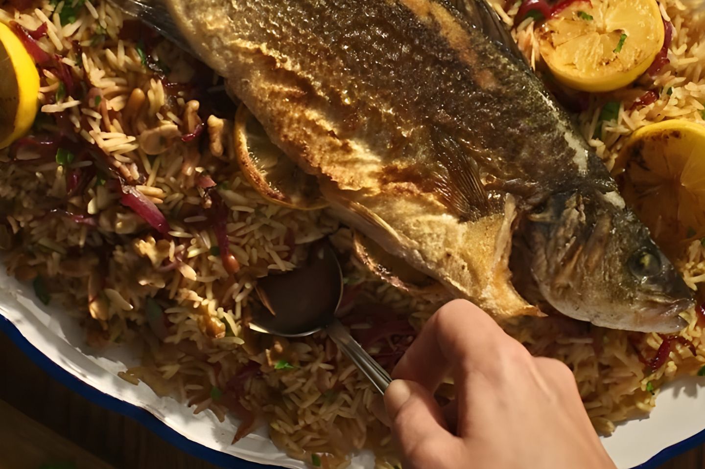 Tuna Fish With Rice/Salad/Tahini