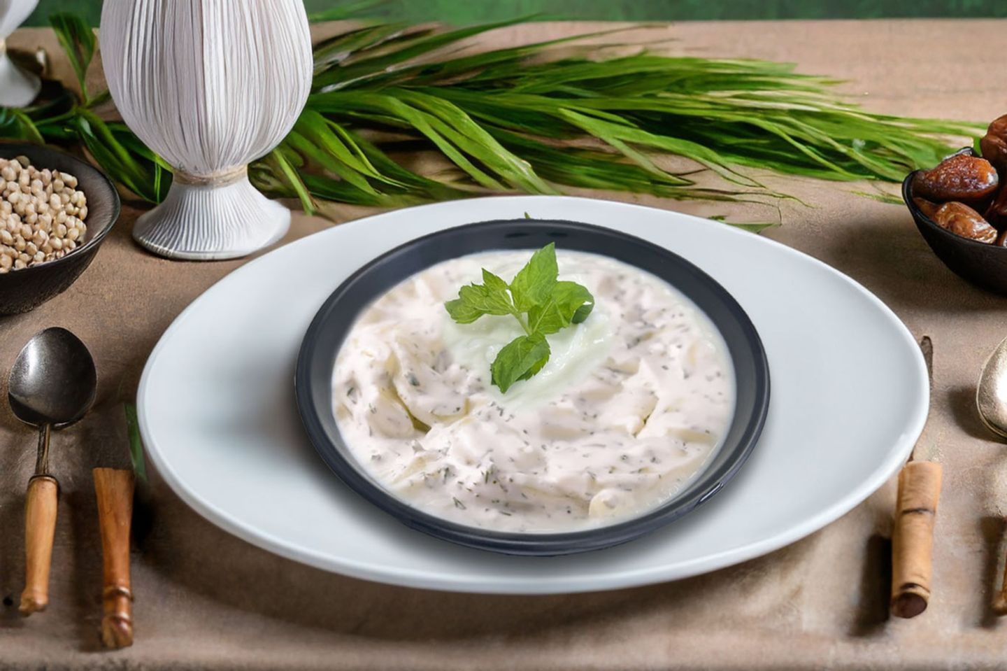 سلطه جاجيك  لبن مع خيار