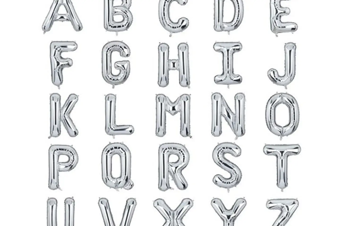 Silver Letter Helium Balloons
