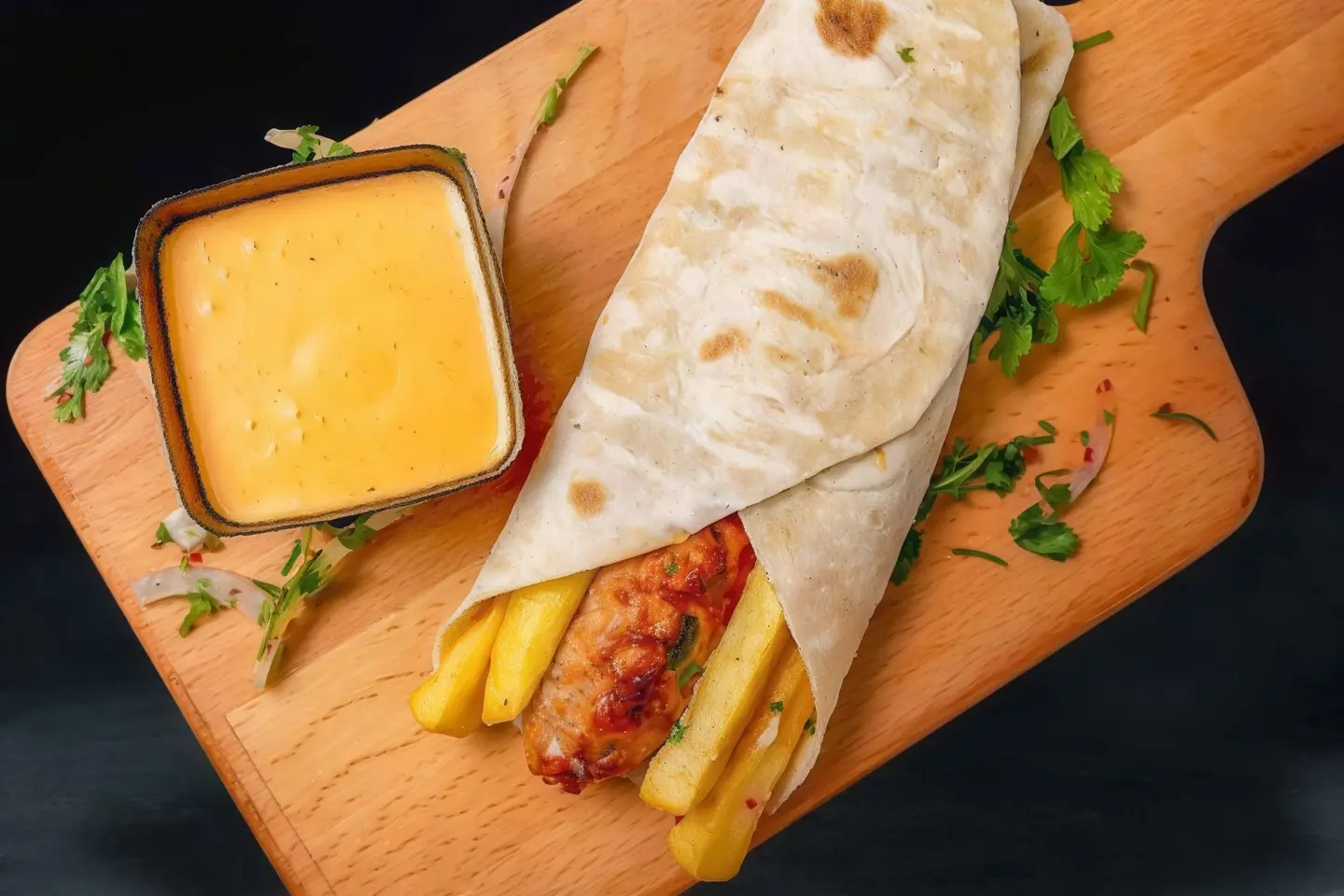 Chicken Kebab Sandwich With Cheese