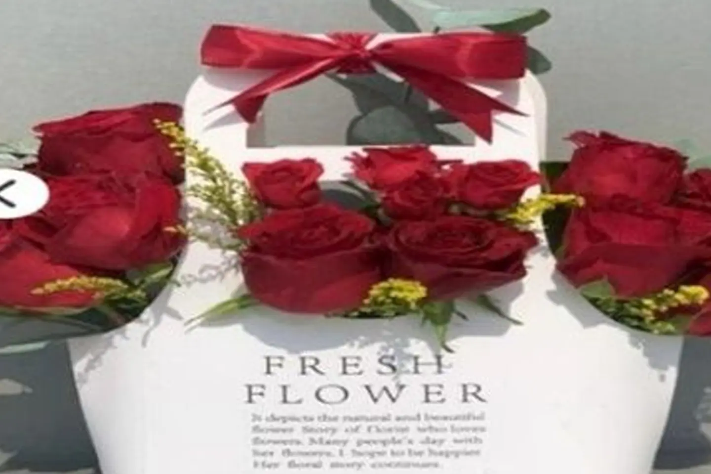 سلة فريش فلاور ورد احمر