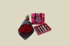 Classic Red Roses With Luxurious Tolin Chocolate