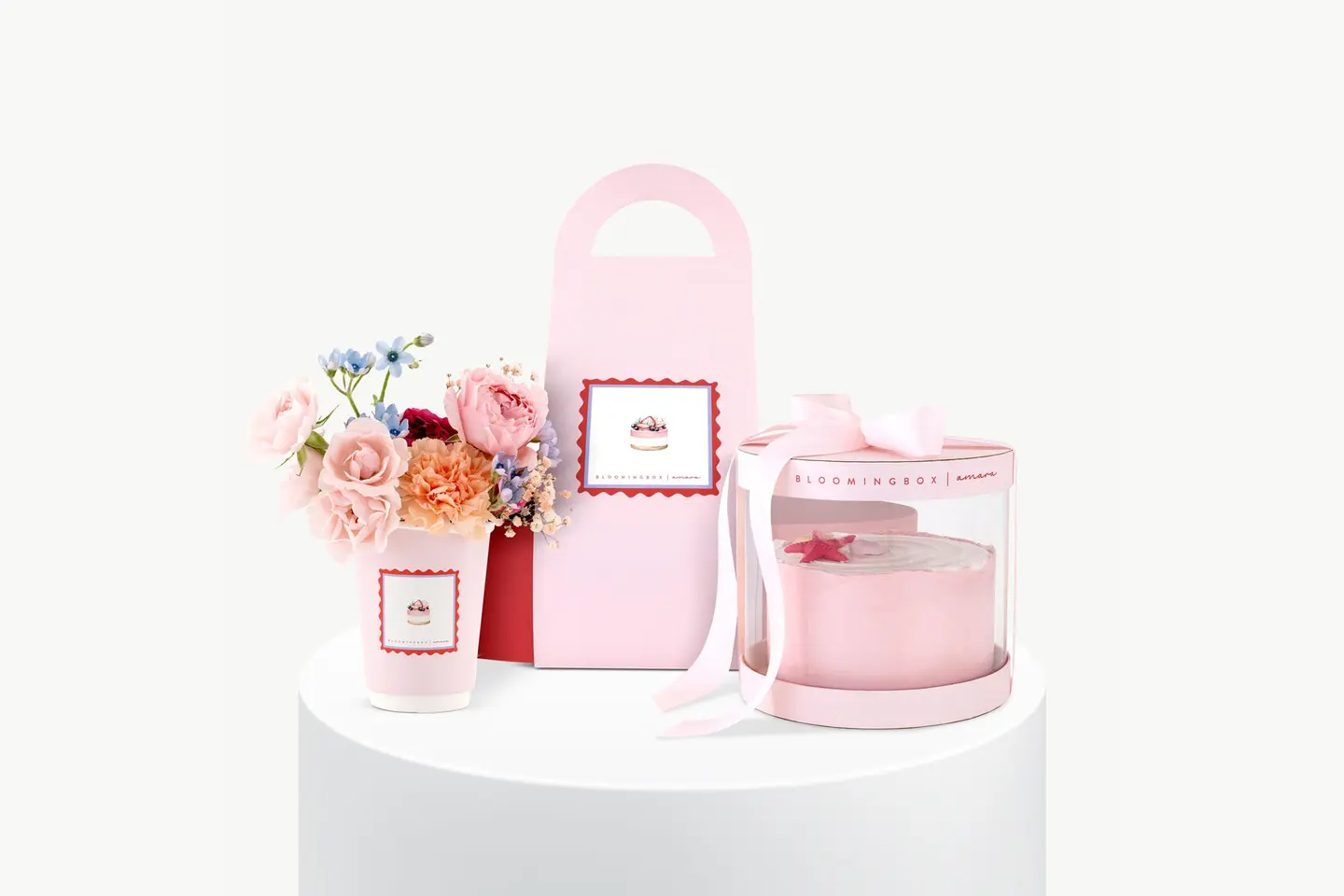 ورد مع كيك كرنشي تشوكليت