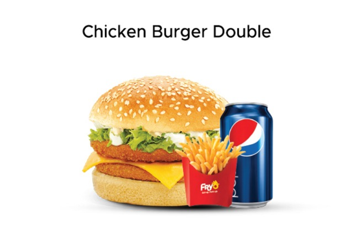 Double Chicken Burger Meal - Normal