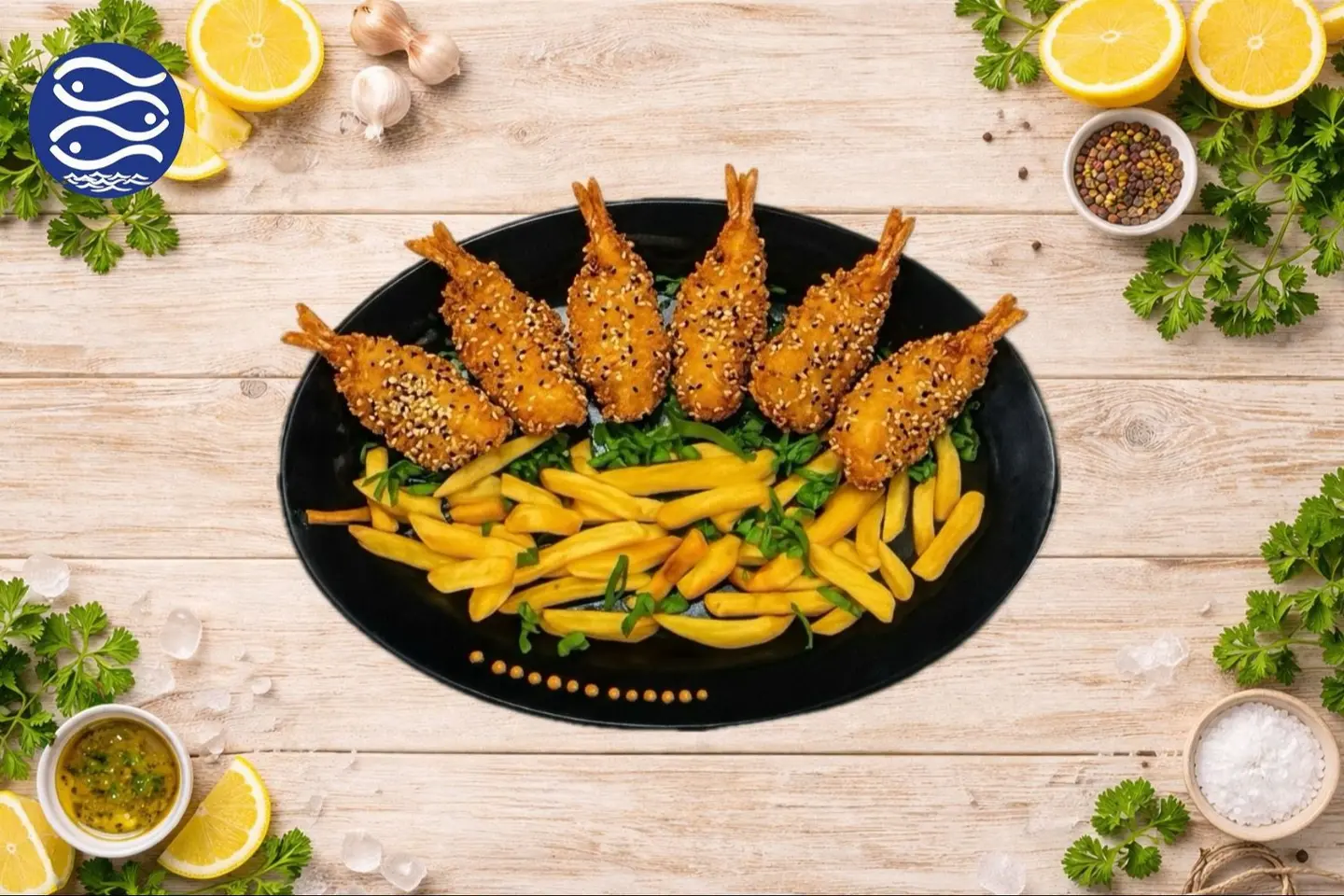 Sesame Shrimp With Potatoes